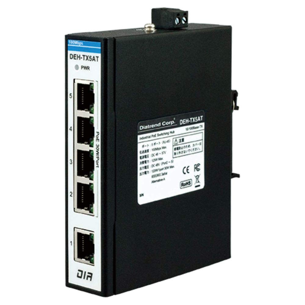 Industrial PoE Switching Hub DEH-TX5AT