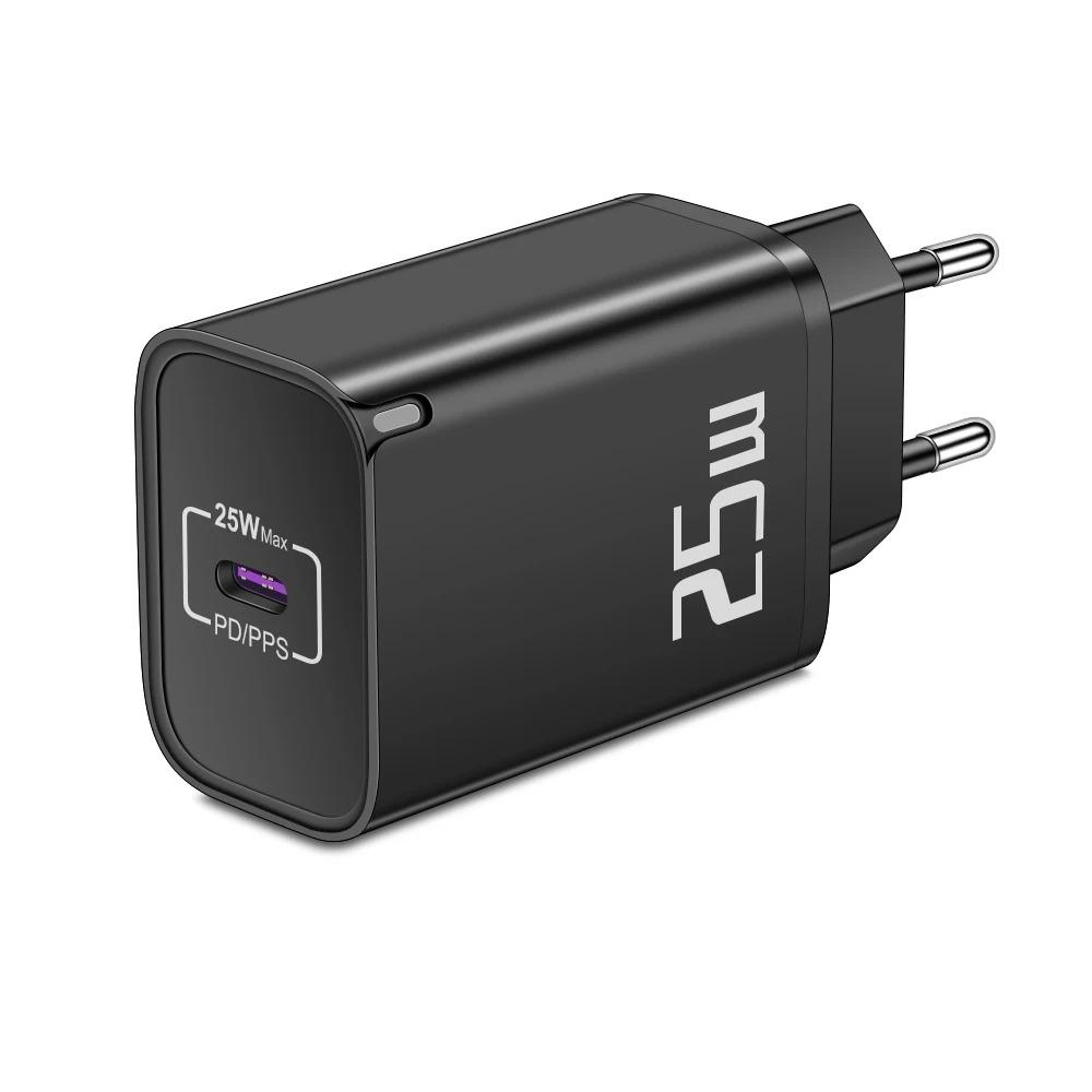 PD 25W USB C зарядное устройство быстрой зарядки Type C зарядное устройство для iPhone 16 15 Pro Phone QC 3.0 Type C быстрая зарядка для Xiaomi Huawei Samsung