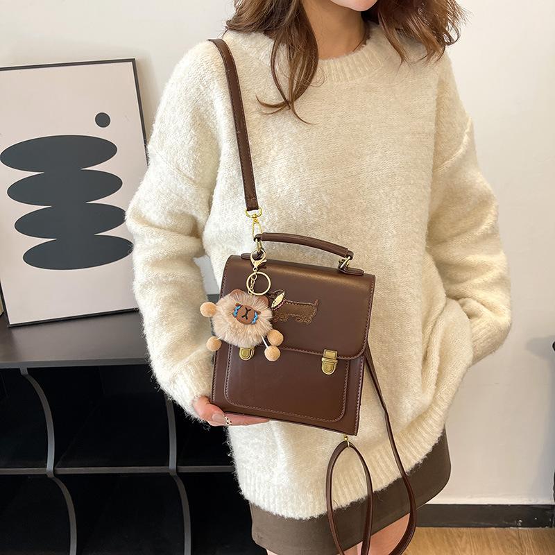 Premium Sense Retro Commuter Backpack Women 2025 New College Style Small Backpack Casual Shoulder Messenger Bag