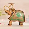 Metal Elephant Statue Tea Light Candle Holder Stand Decorative Showpiece for Home House Decoration Items, Tabletop Showpiece