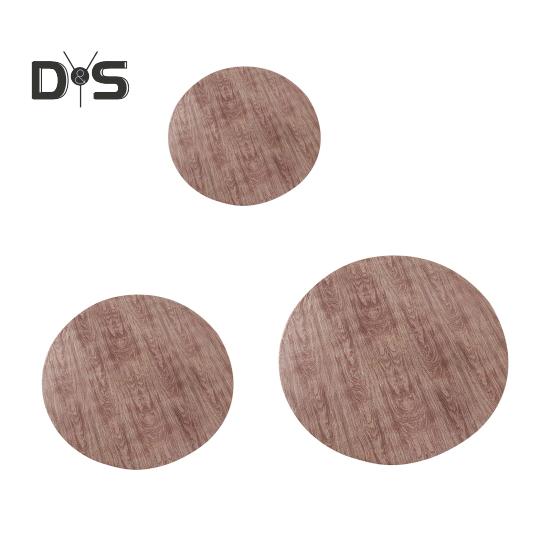 Круглая водонепроницаемая скатерть с защитой от масла и резинками по краям, с рисунком под дерево, для праздничной вечеринки, дома, фермы