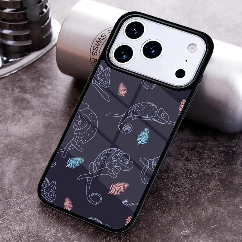 Чехол-чехол для телефона с хамелеоном для iPhone 17 16 15 14 13 12 11 Pro Max Plus 17Air Мягкий силиконовый чехол