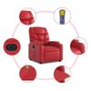 Electric Massage Chair in Red Artificial Leather