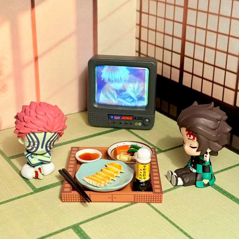 Gashapon Toys Sleep Styling 03 Douma Akaza Kamado Tanjiro Capsule Toys Anime Figure Model Toy Gift