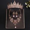 Shiny Bridal Jewelry Sets Baroque Style Crystal Headdress Rhinestone Bridal Crown  Princess