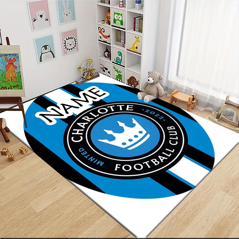 Custom Name Lion Crest Badge Carpet Rug Customizable Soft Washable Anti-Slip Home Living Room Sofa Mats Personalized Rug. 0909254