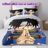 Naruto Sasuke Uchiha Various Sizes Bedding Set Duvet Cover 3pcs Children's Gift Print Cartoon Extra Large Decor