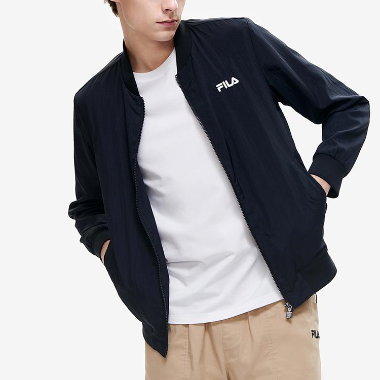 FILA Jackets Men's Jet Black Stand Collar Thin Other F11M228705F-BK