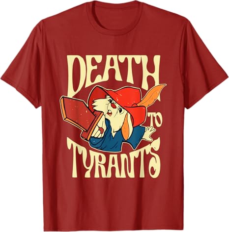 Retro Rabbit Death To Tyrants Vintage 90s Funny Quote TShirt Retro Style Street Saying Tee Novelty Gift Short Sleeve Blouses