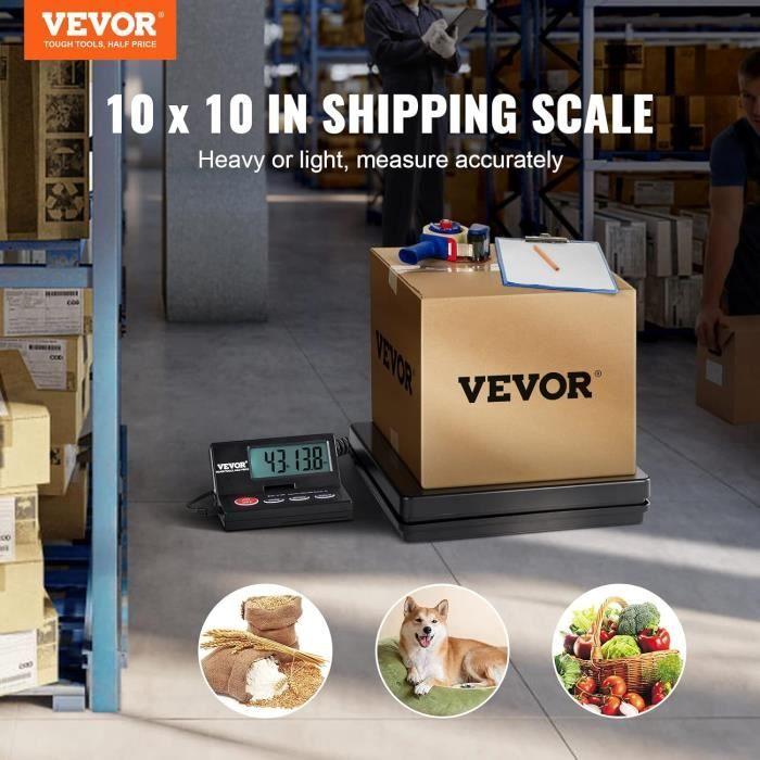 VEVOR Balance Postale Numérique 50 kg Pèse-colis de Précision 2 g avec Minuterie Fonction Tare Maintien Écran LCD Pliable 90° Ba147