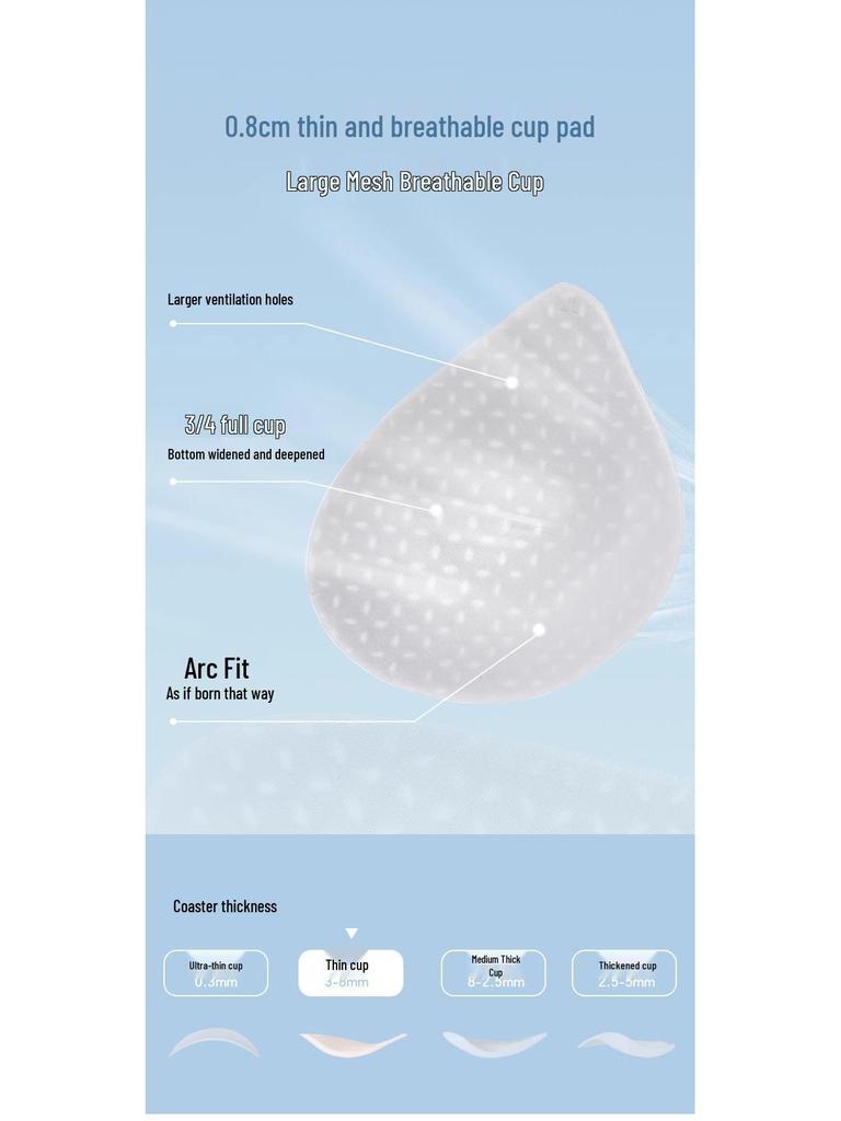 Женский бесшовный охлаждающий кружевной бюстгальтер пуш-ап - Поддерживающий, без косточек, тонкий, удобный и дышащий для лета.