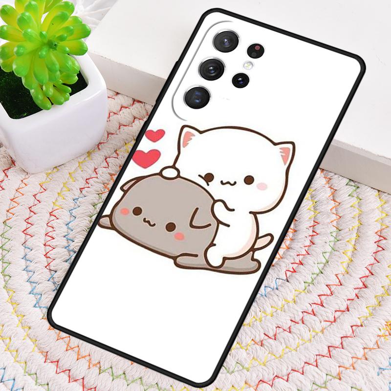 Силиконовый чехол для телефона с изображением персикового кота моти для Samsung Galaxy note 10 pro S26 S25 S24 S23 S22 S21 Plus S25Ultra Чехол