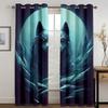 Волк Змея Кровавая Луна Черно-белые Шторы с высоким затемнением Балдахин Декор Спальня Детская Окно Различные Темные Серии Затемняющая Штора