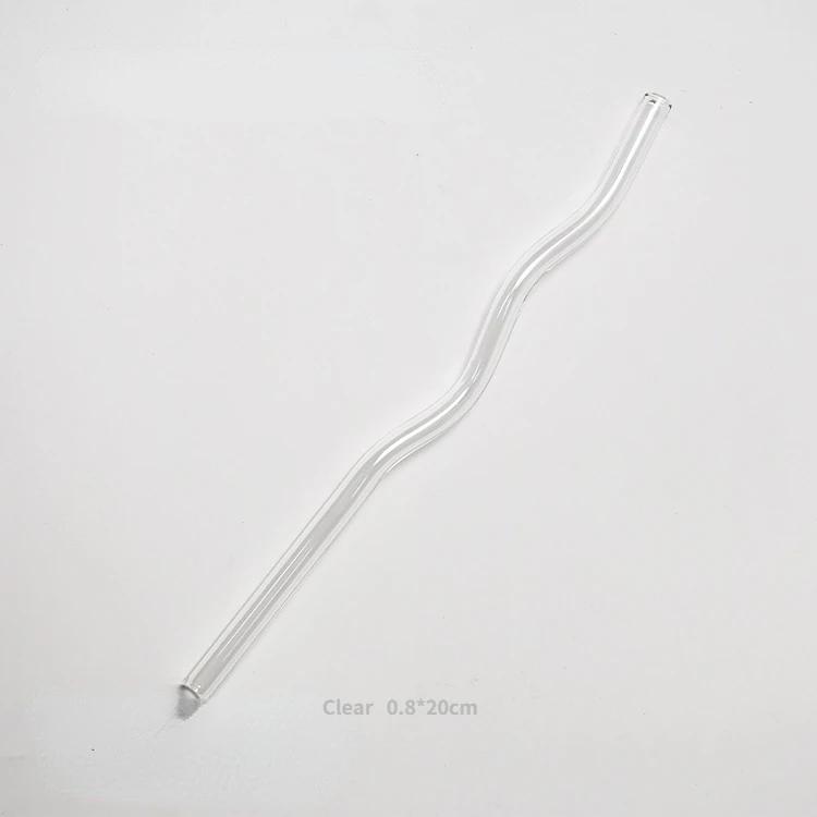 Многоразовая стеклянная соломинка с длинной ножкой, стеклянная соломинка оптом, термостойкие стеклянные соломинки для питьевой воды, экологически чистая посуда для напитков