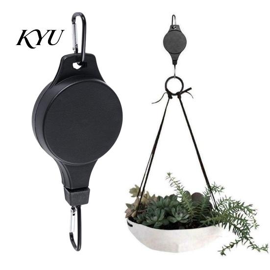 Plant Pulley for Balcony Garden Hanger, Adjustable Ceiling Hook, Heavy Duty Tool Hanging Decorations Retractable Hook Baskets, Bird Feeders Easy Lift