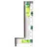 Strong Magnetic L-shaped Transparent Spirit Level Bubble Ruler Bidirectional Horizontal Tool Length 120mm 1Piece