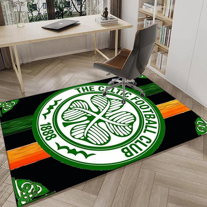 Cel-tic Football Club Crest Printed Area Rug for Office, Chair Rug, Decorative Carpet Floor Mat, Large Size Fan gifts Christmas gifts
