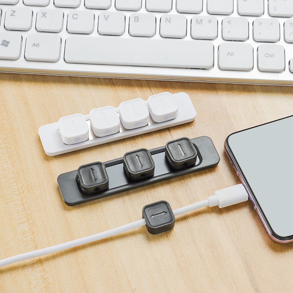 Silicone Self-adhesive Cable Organizer Cable Management USB Cables Holder Mouse Wire Organizer