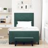 Box Spring Bed with Headboard Dark Green 190 x 120 cm Velvet