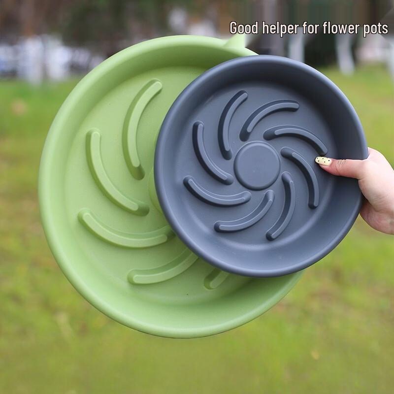 Утолщенный пластиковый круглый цветочный горшок с поддоном