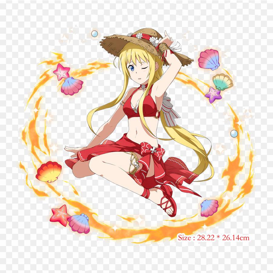 Школьная форма Suguha Leafa Kirito, железные нашивки для одежды, наклейки с аппликацией на одежду, термочувствительная нашивка на заказ