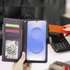 Модный вышитый чехол-кошелек на молнии для телефона из кожи для телефона Samsung Galaxy S25