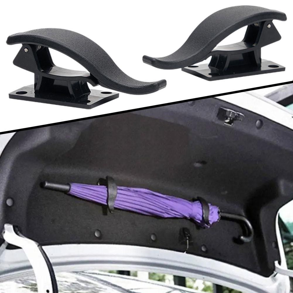 2-секционный крючок для спинки сиденья автомобиля, многоцелевой кронштейн для зонта на багажник, подставка для зонта, универсальное крепление для зонта в автомобиле M6S9