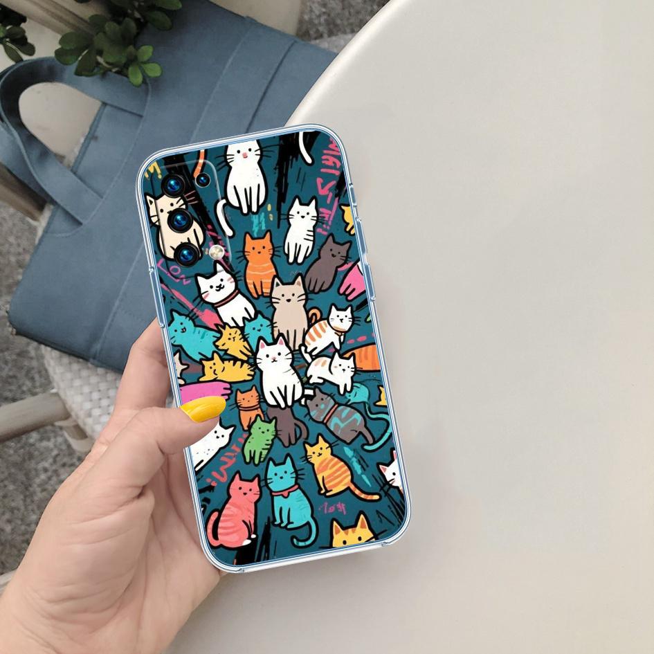 LO23 Cat Kitten Meow Transparent Phone Case for Motorola Moto G40 G04 G05 One Ace Action  Fusion + Plus Hyper Macro Vision Zoom