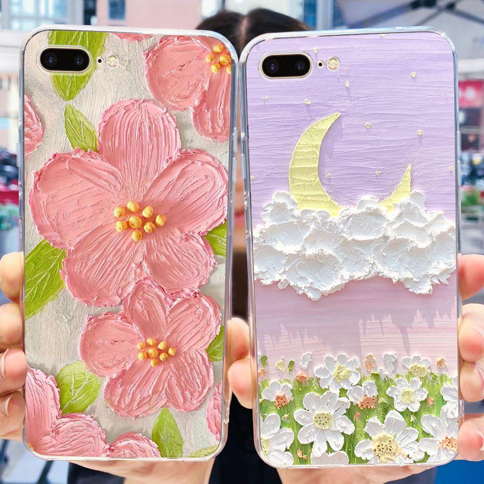 Чехол для iPhone 7 8 Plus Роскошный Мраморный Астронавт Тонкий Мягкий Силикон Прозрачная ТПУ Задняя Крышка Для iPhone 7Plus A1784 8Plus A1897 Чехол