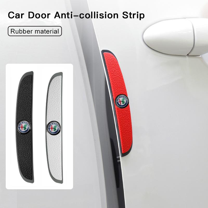 DCLLR1 4Pcs Car Anti-collision Strip Silicone Protection Pad For Alfa Romeo Giulietta Mito 159 Giulia Stelvio 156 147 Tonale Disco