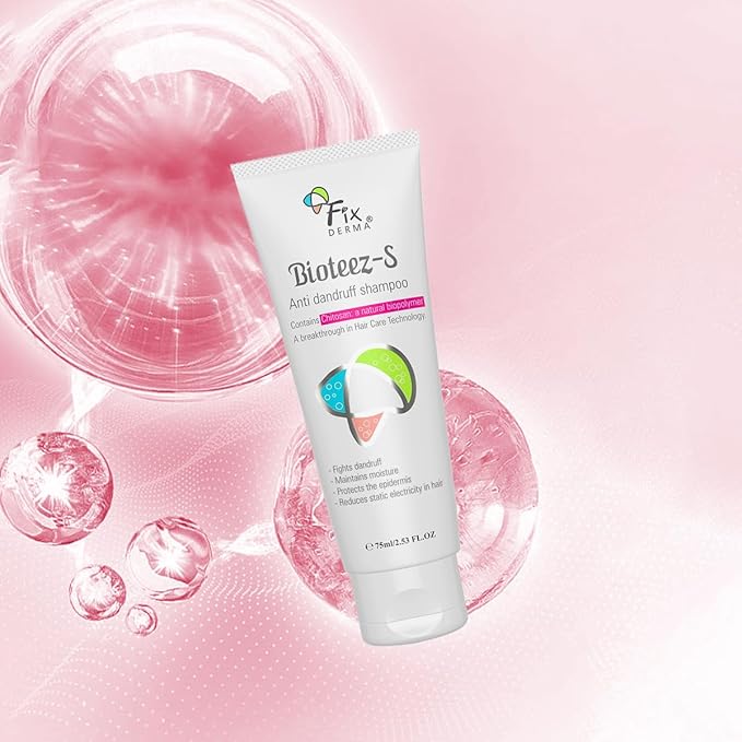 Fixderma Bioteez-S, Шампунь против перхоти 75 мл, Состояние кожи головы с шелушением, Снимает раздражение кожи головы