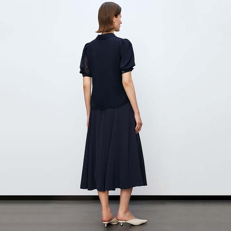 JESSIE Elegant Lantern Sleeve Short-Sleeve Blouse