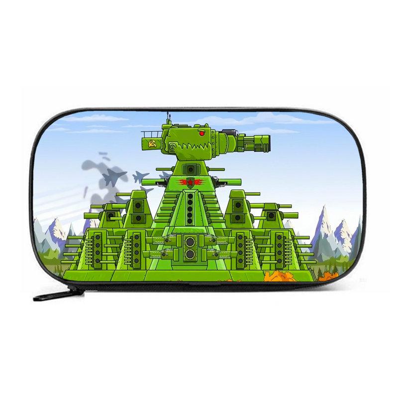 Пенал Tank KV44 большого объема - износостойкий Оксфордский тканевый пенал-органайзер для мальчиков