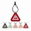 PU Leather Triangle Reflective Pendant Reflective Safety Warning Pendant  Bicycle Accessories