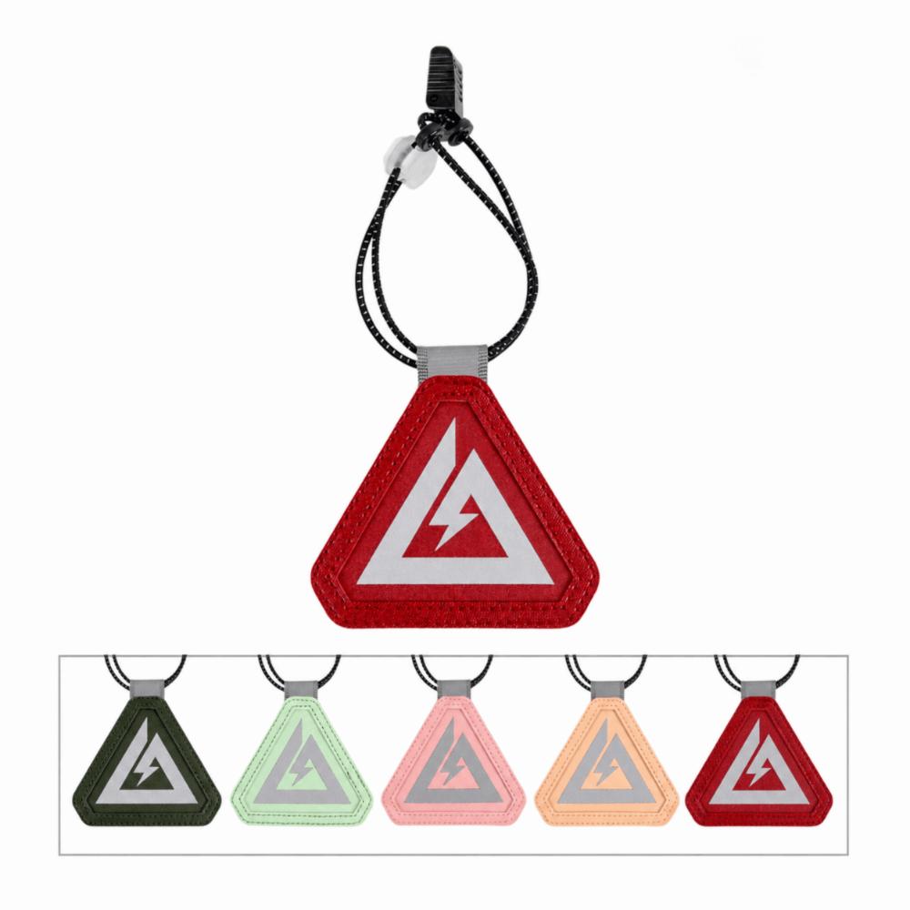 PU Leather Triangle Reflective Pendant Reflective Safety Warning Pendant Bicycle Accessories
