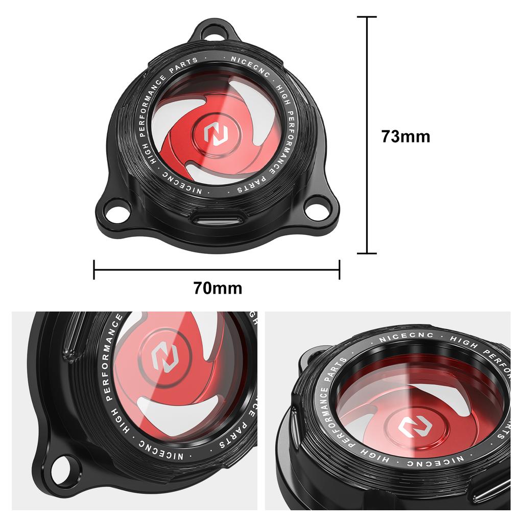 NICECNC Для Suzuki DRZ400 DRZ400E DRZ400S DRZ400SM 2000-2024 DR-Z 400 400E 400S 400SM Прозрачная крышка масляного фильтра двигателя