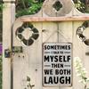 1 шт. Ретро юмористическая металлическая табличка - Иногда я разговариваю сам с собой, забавная цитата - прочный настенный декор 12x8 дюймов