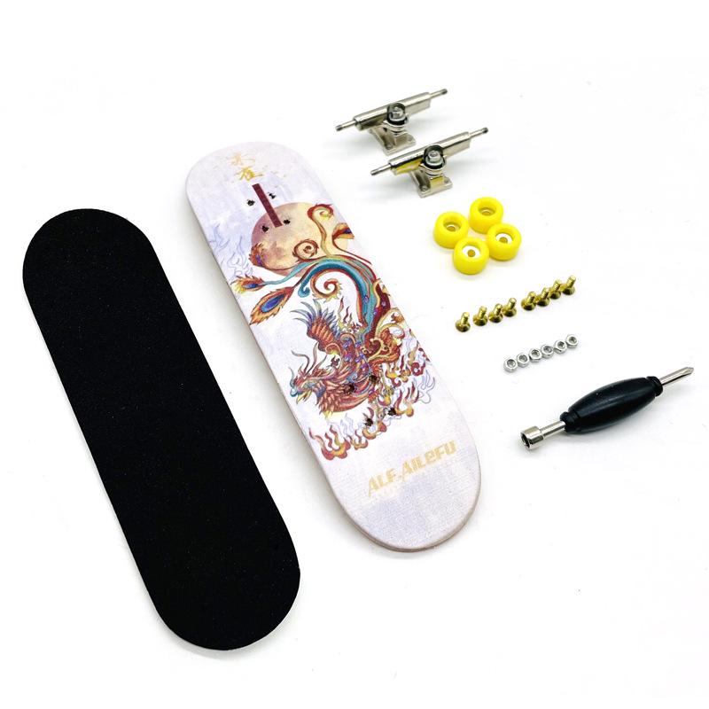 Maple Double Kick Finger Skateboard Toy for Teens & Children
