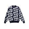 Palace All Over Logo Sweater Unisex Sweater Navy PALTKNBLA