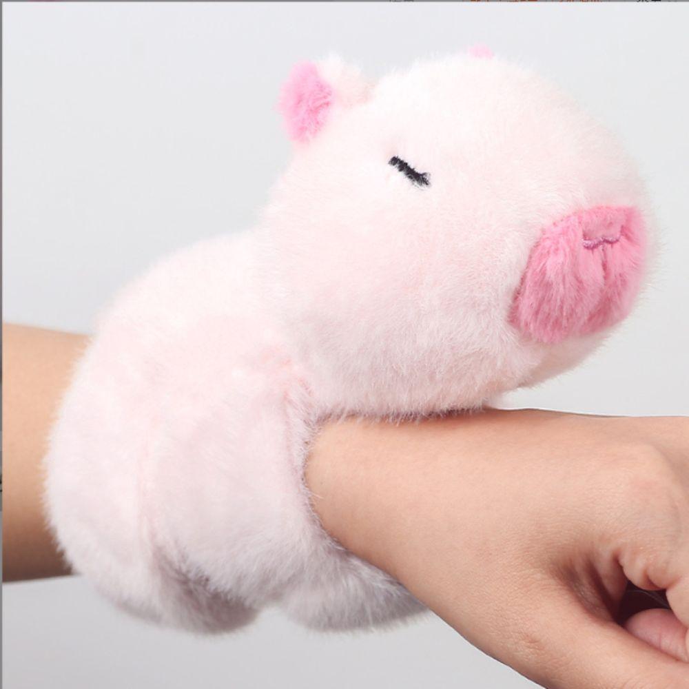 Stuffed Dolls Capybara Slap Bracelets Cartoon Huggers Slap Toy Funny Animal Clap Ring  Kids Gift