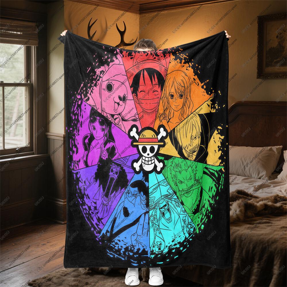Аниме ВАН ПИС Луффи Мягкий Уютный Плед Фланелевое Одеяло Подарок Диван Кровать Путешествия Офис Теплый Осень Зима Мягкий Рождество Хэллоуин