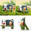 Cute Cartoon Dog Flower Bench Reading Scene Model For Desk Decor And Photography Props