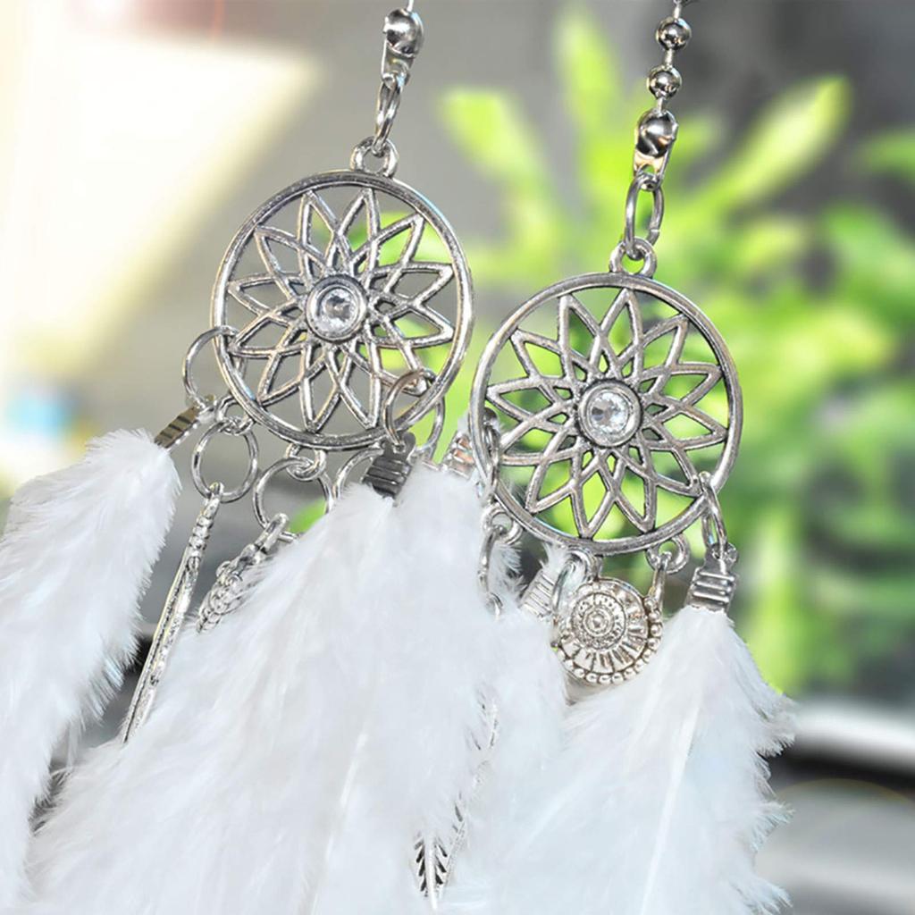 Ловец снов Автомобиль Мечта Автомобиль Салон автомобиля Подарок Подвеска, Ловец, Украшение, Аксессуар, Декор, (белый)