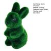 Artificial Moss Easter Bunny Ornament Realistic Flocking Green Rabbit Faux Greenery Home Office Holiday Party Spring Decoration Ornament