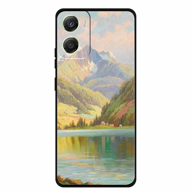 Чехол с цветами для Motorola Moto G06 G 06 4G, мягкий силиконовый чехол для телефона, черный ТПУ защитный бампер, задняя панель, модный корпус