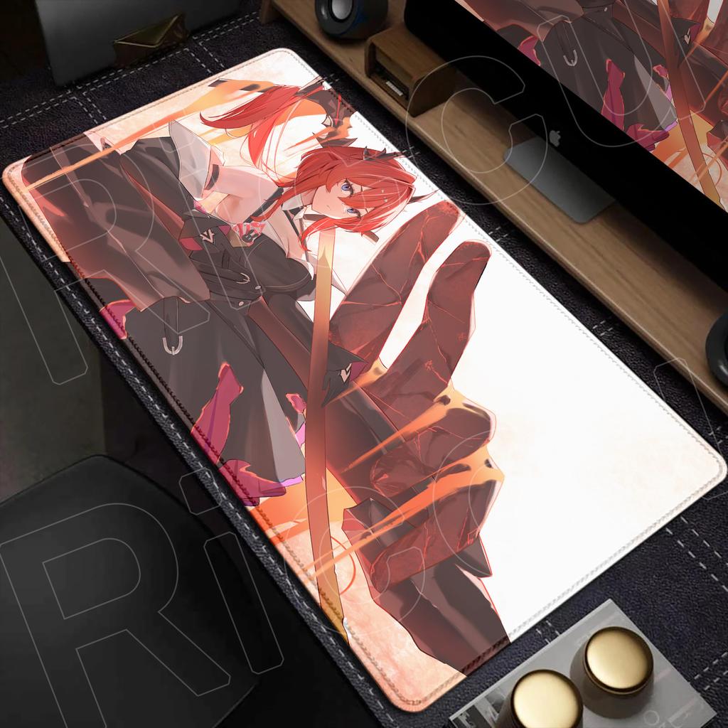 HD Печать Arknights Endfield Коврик для мыши Аниме Девушка Laevatein Коврик для мыши Большой Геймерский XXL Коврик для ноутбука Игровой ПК Аксессуары Настольный коврик