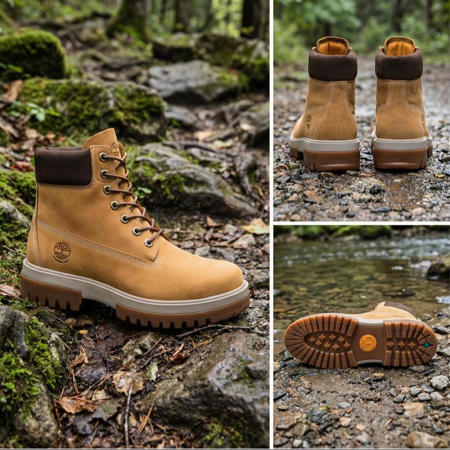 Timberland Мужской водонепроницаемый ботинок Arbor Road 6 дюймов 'Пшеничный полнозерновой' A5YKD