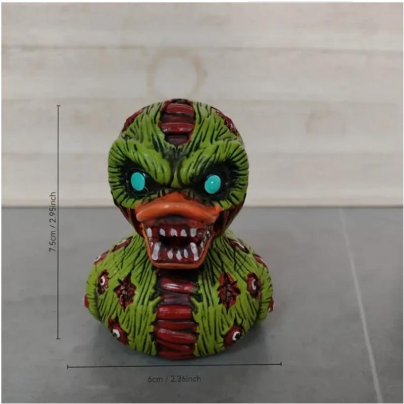 Хэллоуинская причудливая фигурка утки из смолы в тематике ужасов, Утка-мутант оборотень-волшебник, Идеально подходит для декора на Рождество, Пасху, День благодарения