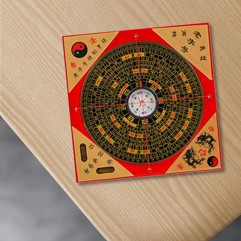 Feng Shui Compass Ancient Chinese Wooden Home Planning Professional Ornament Figurines for