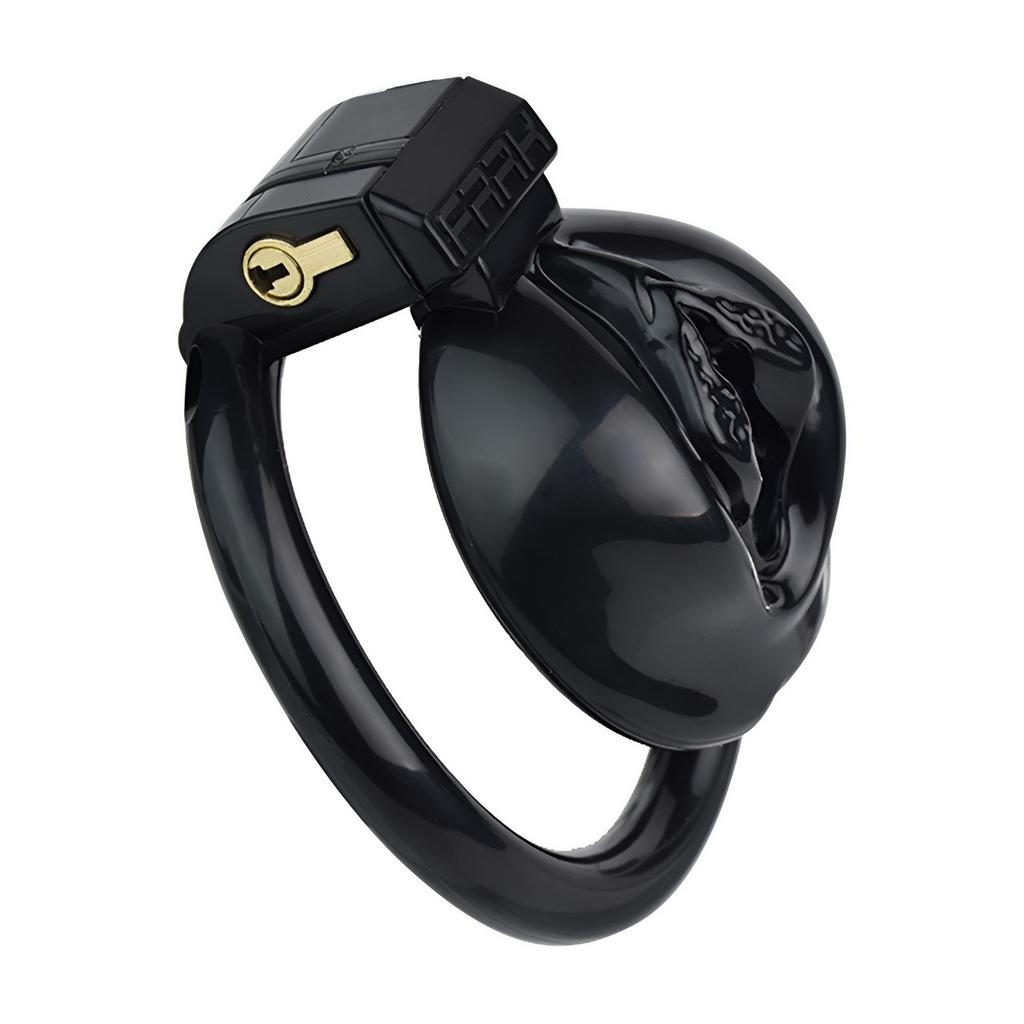 FRRK Men's Chastity Lock with Catheter Arc Ring Penis Lock Birdcage Penis Lock Anti-cheating Sex Props